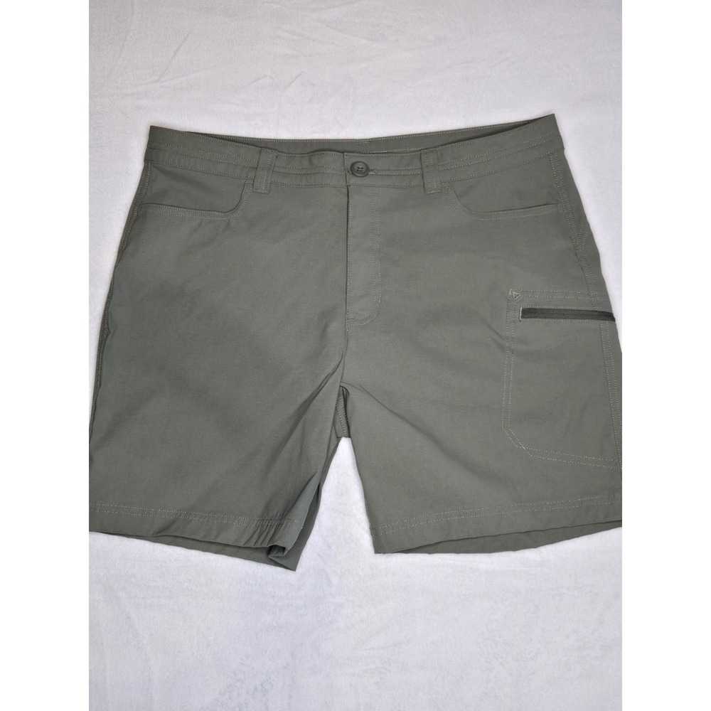 Eddie Bauer Olive Green Hiking Shorts Womens 14 Olive Drab Cargo Stretch